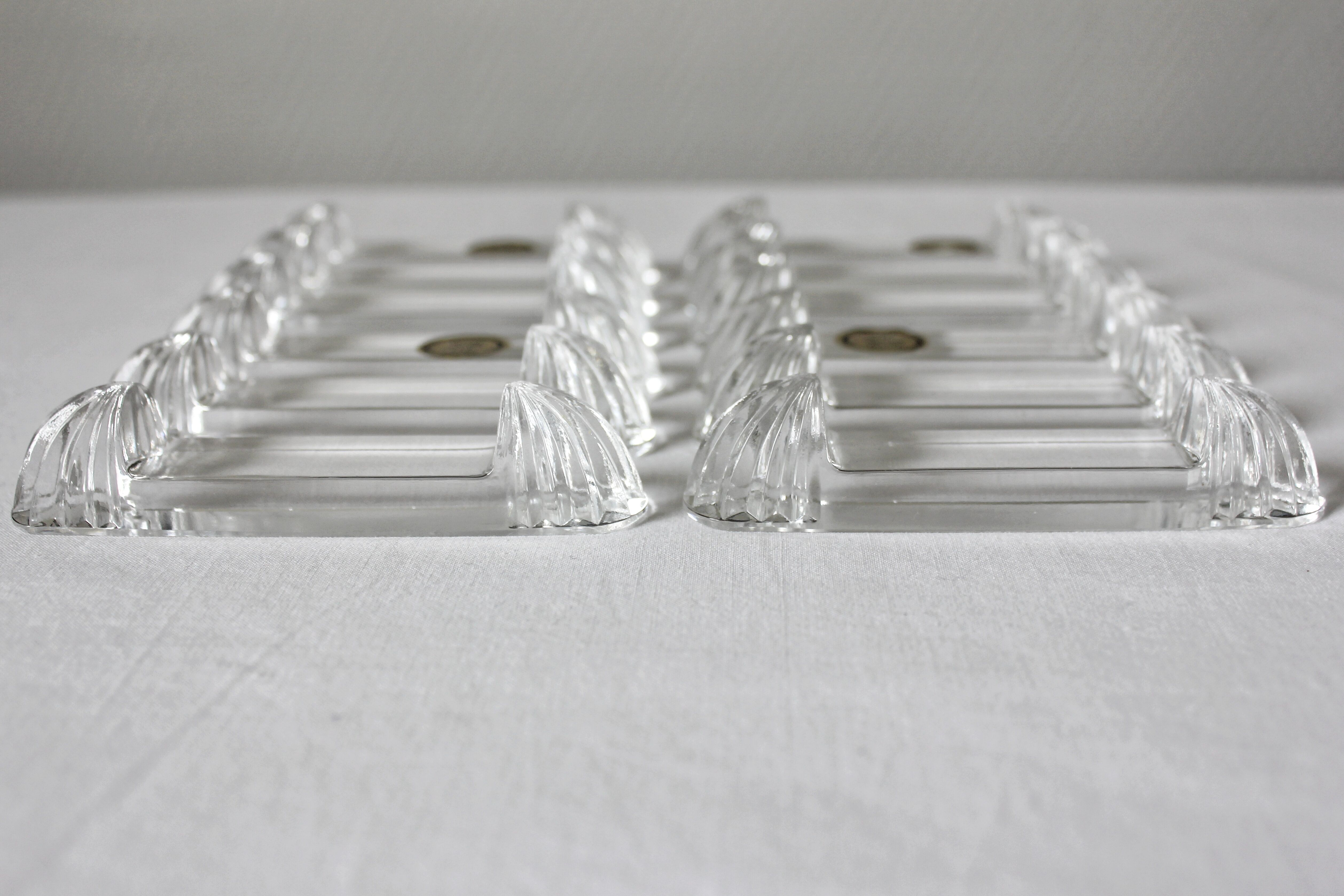 12 Villeroy and Boch crystal knife holders