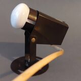 Lita 1950 wall lamp in vintage brown metal.