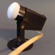 Lita 1950 wall lamp in vintage brown metal.