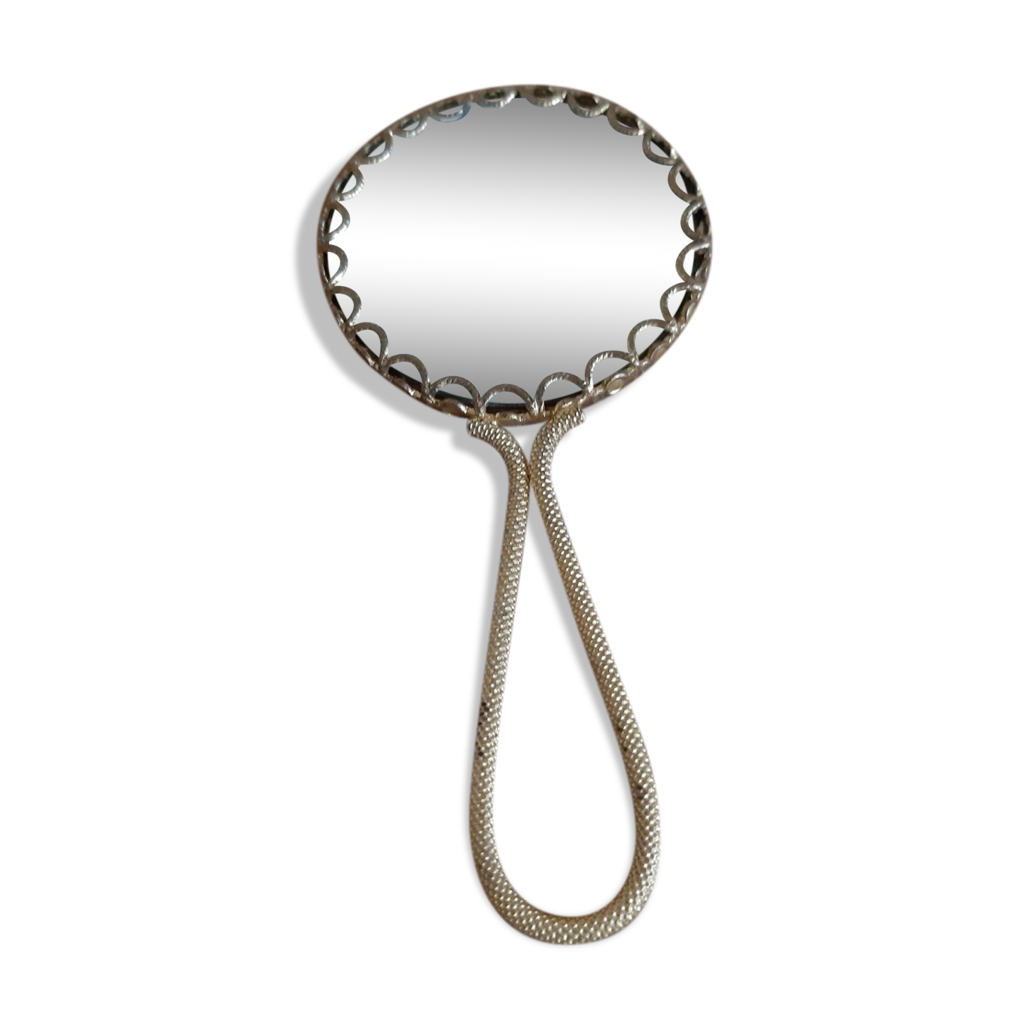 Miroir à main en laiton