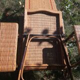 Vintage rattan lounger