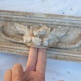 Antique French wood carved pediment vintage wood carving castle decor