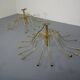 Large Italian brass chandelier, 1960s