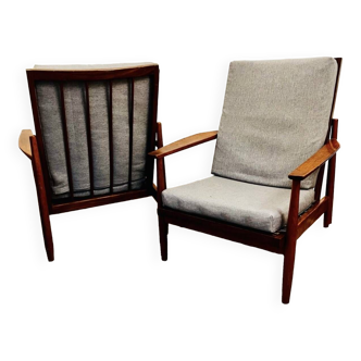 Paire fauteuils scandinaves
