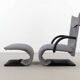 Zen easy chair with footrest by claude brisson for ligne roset