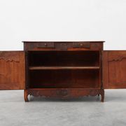 Rare French provincial carved cabinet or buffet with great patina, dated 18