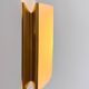 Pair of vintage brass and curved glass wall lights, France, 1970.