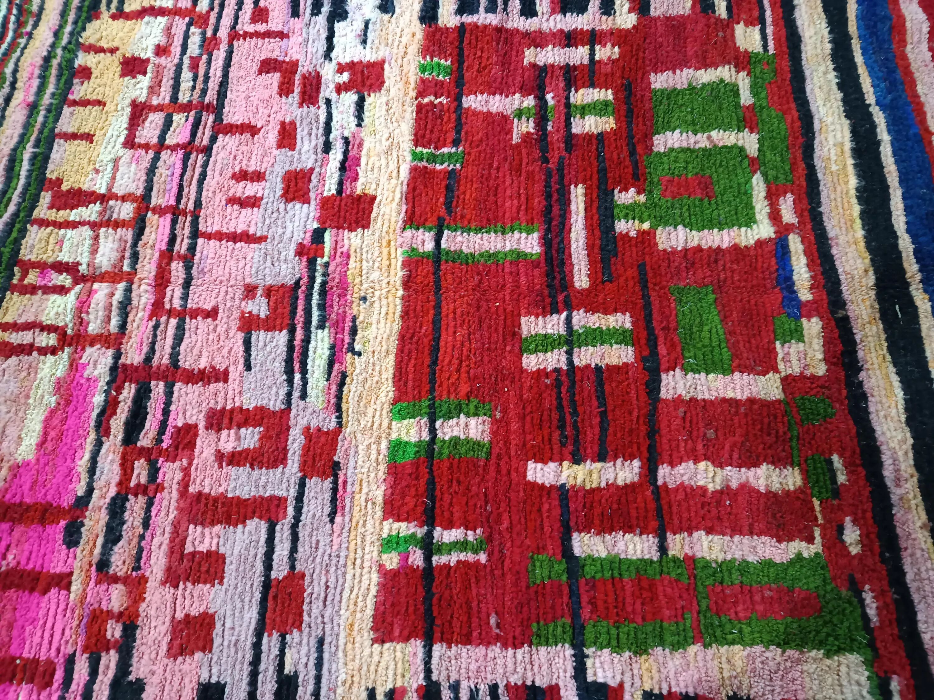 Traditional wool rug Morocco 3 x 2 m