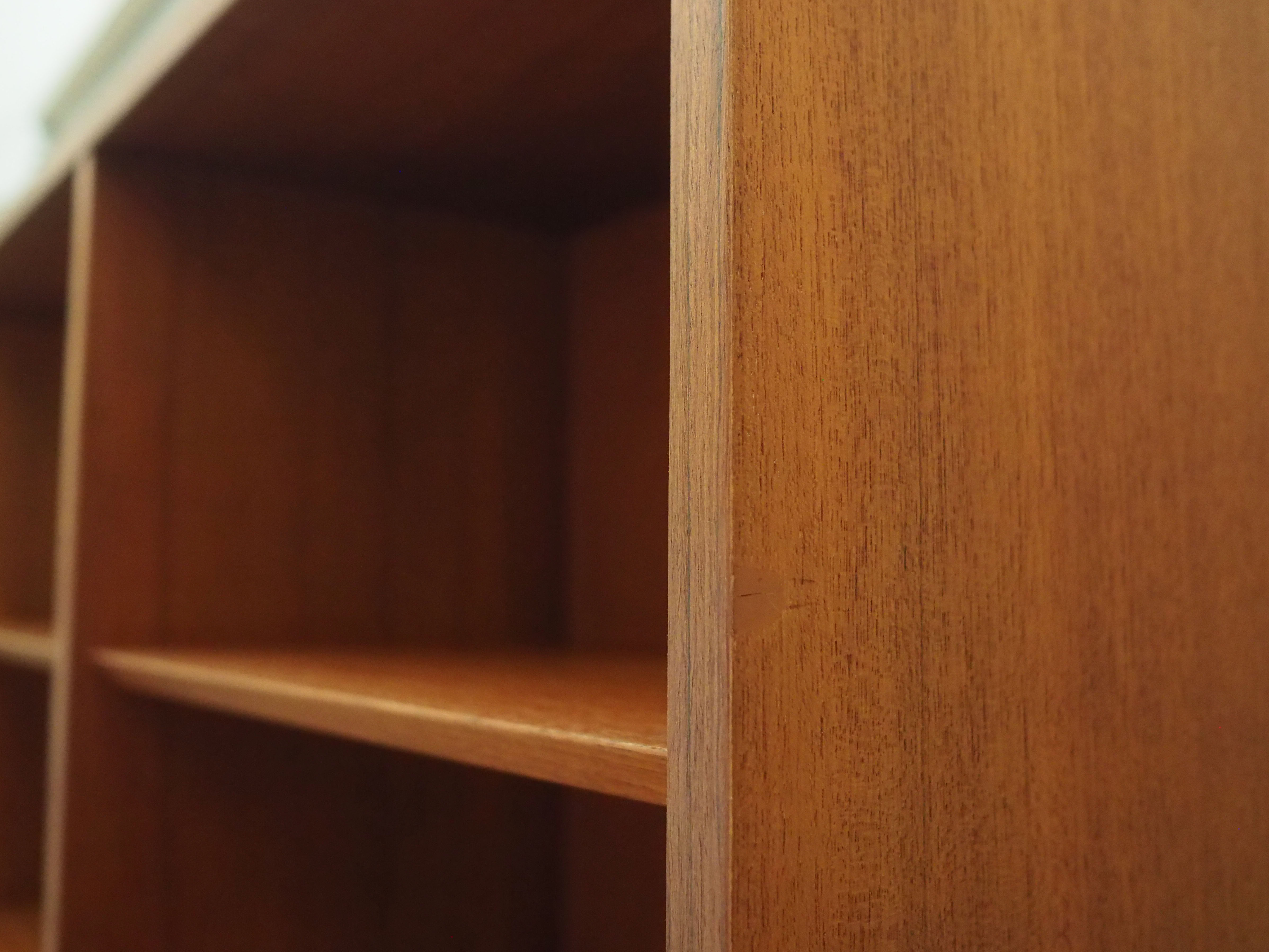 Teak bookcase, Danish design, 1970s, manufactured by Hundevad