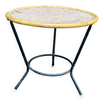Vintage round tripod coffee table