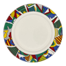 Dessert plate in Memphis style, "Tułowice" Porcelain Tableware Plant, Poland, 1980s.