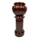 Complete in brown-toned enamelled ceramic, planter on its column