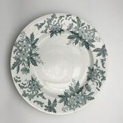 6 old flat plates in iron earth Anémones St Amand