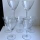 Lot de 7 verres à vin en cristal gravé années 50