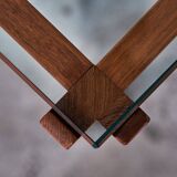 Teak and Glass Coffee Table, Denmark, 1960s