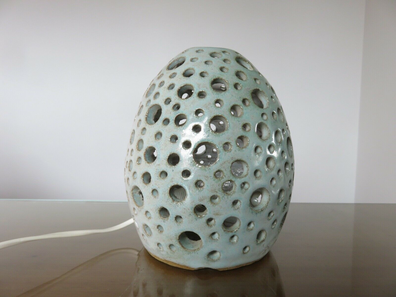 Pale blue open lamp 60 70 years