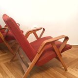 Red Armchairs By Frantisek Jirak Tatra Nabytok Pravenec – Famous Design From 60’s - PAIR
