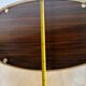 Vintage brass and dark wood serving trolley – 1960s