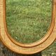miroir mural en rotin et osier tressé, vintage 64 x 45 cm