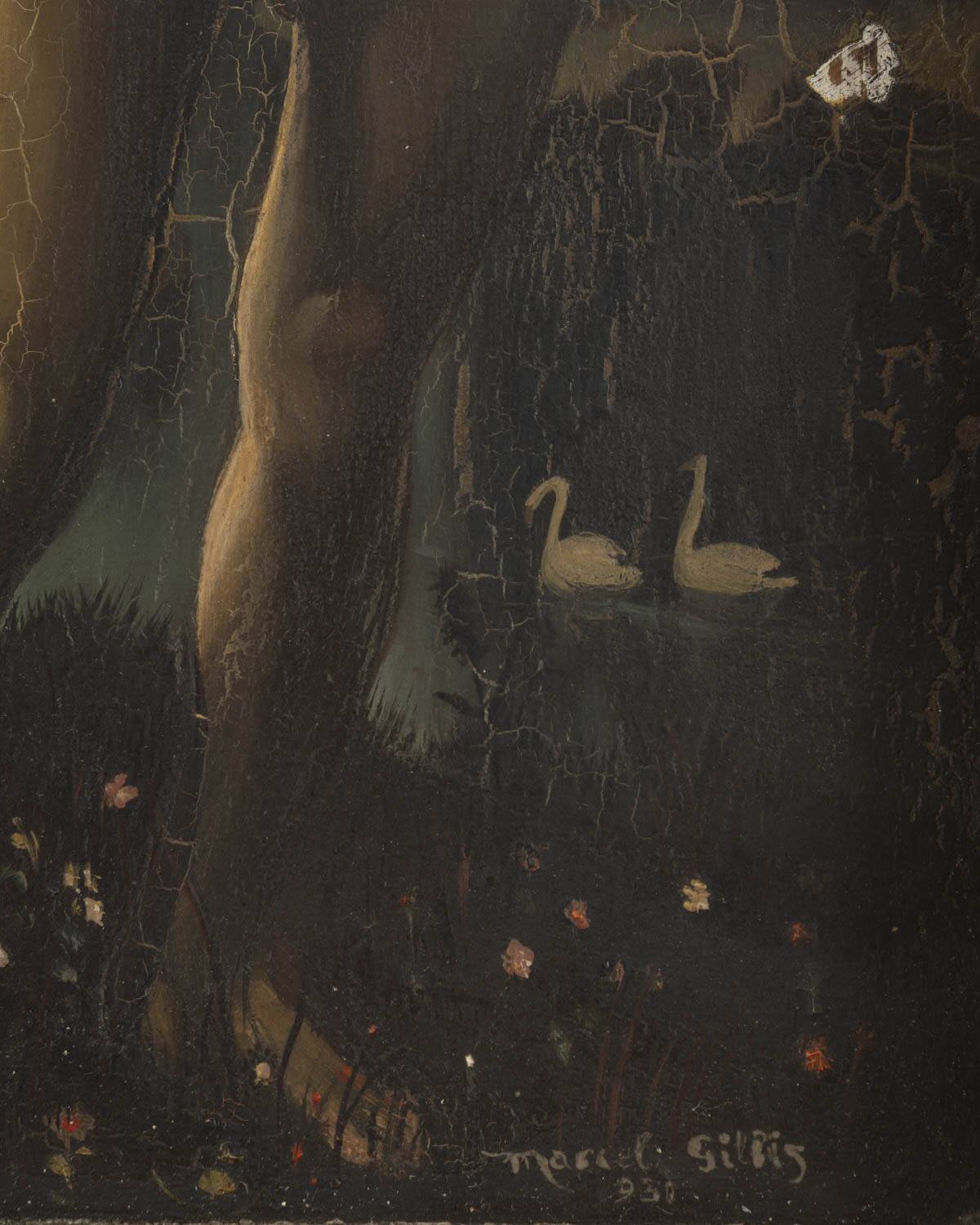 Marcel Gillis (Belgium, 20th century) Adam and Eve, 1931 Diptych