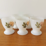 Service of 5 coqueters pastel pink pattern Arcopal