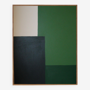 Green composition, acrylic on stretched canvas 2023