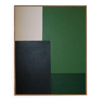 Green composition, acrylic on stretched canvas 2023