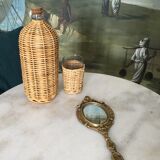 Brass hand mirror 26x11cm