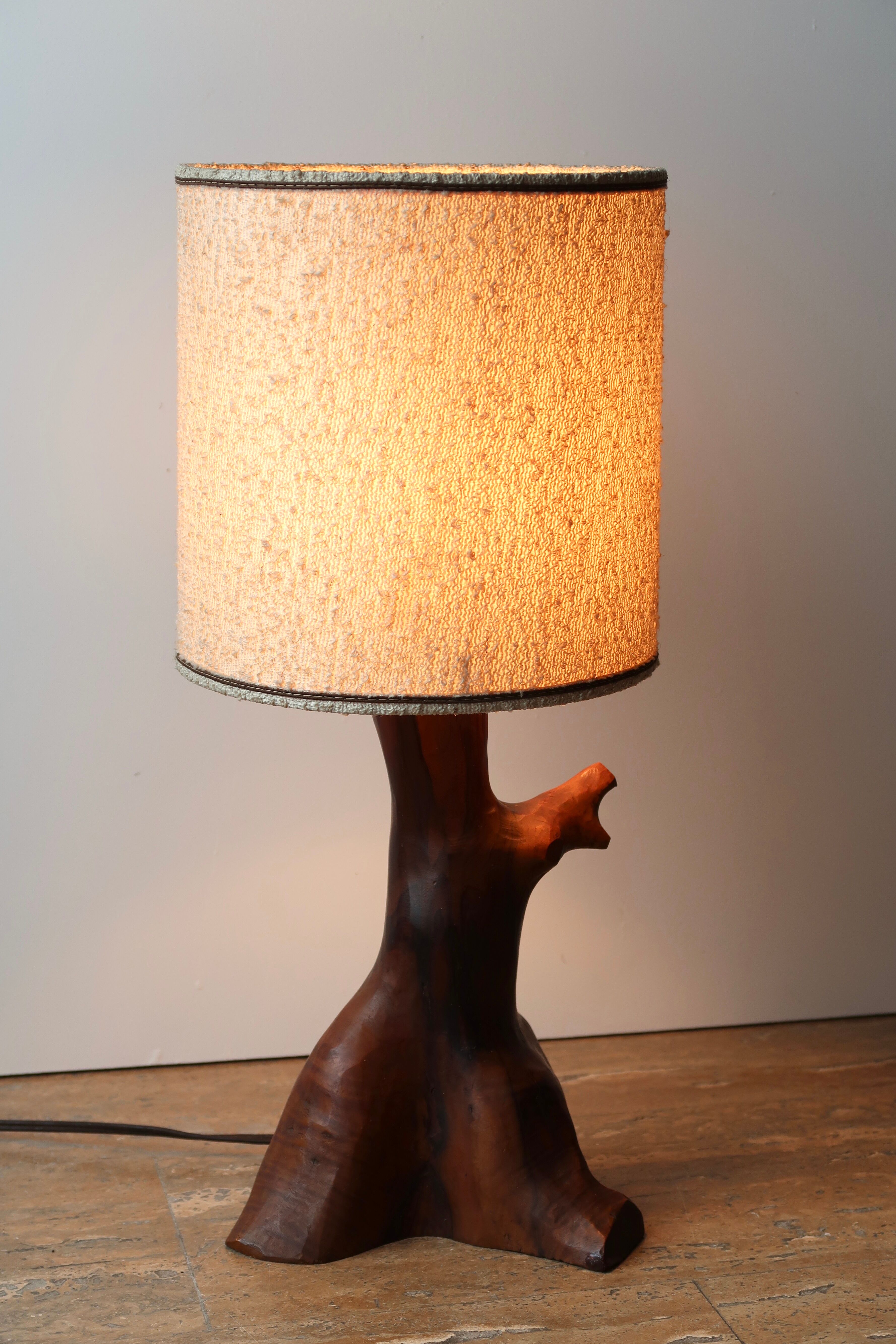 Olive wood monoxide lamp, 50s