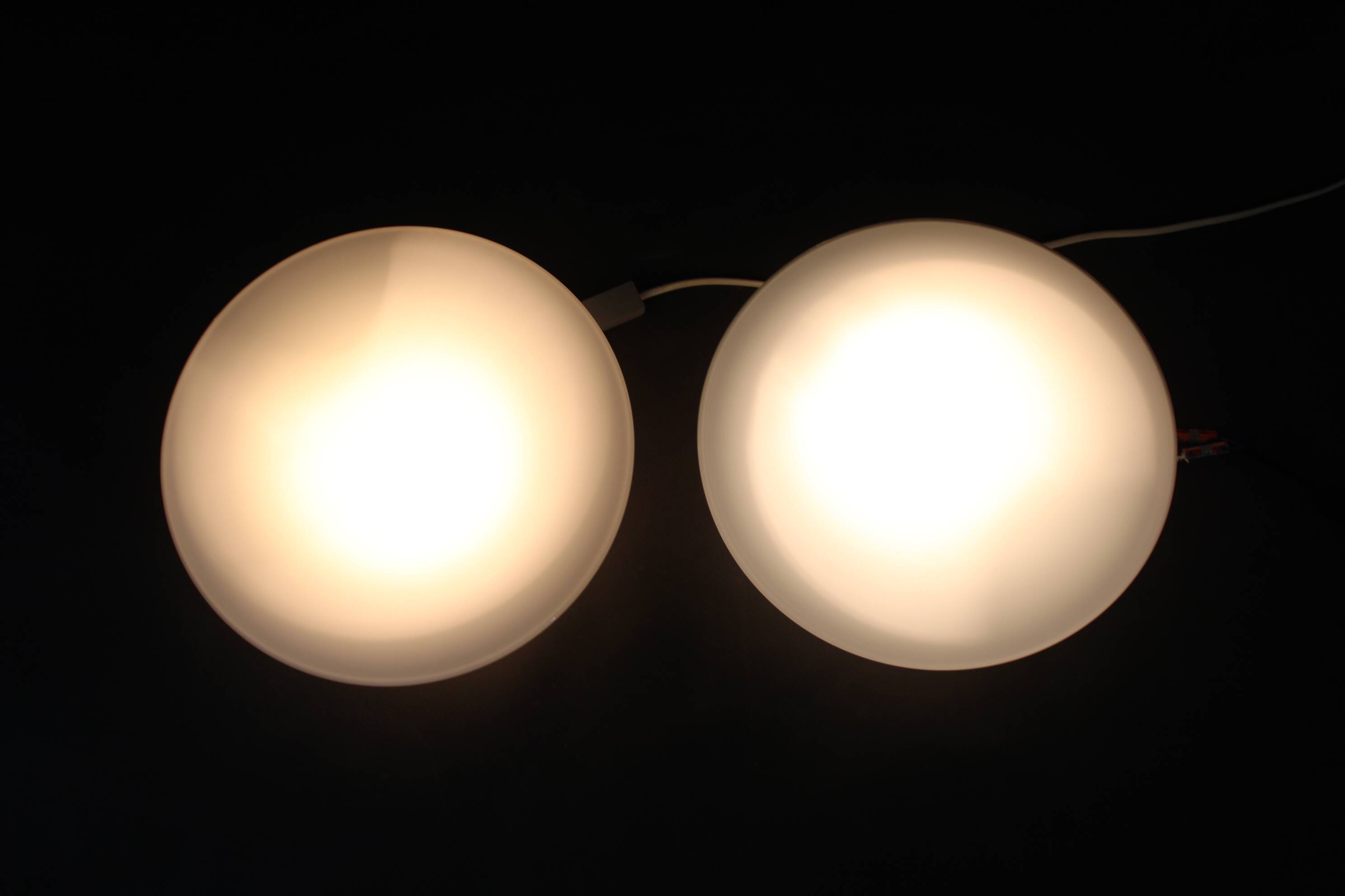 1970s Pair of Arne Jacobsen 'Eklipta' Wall or Ceiling Light for Louis Poulsen, Denmark