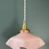 Vintage pink opaline pendant light