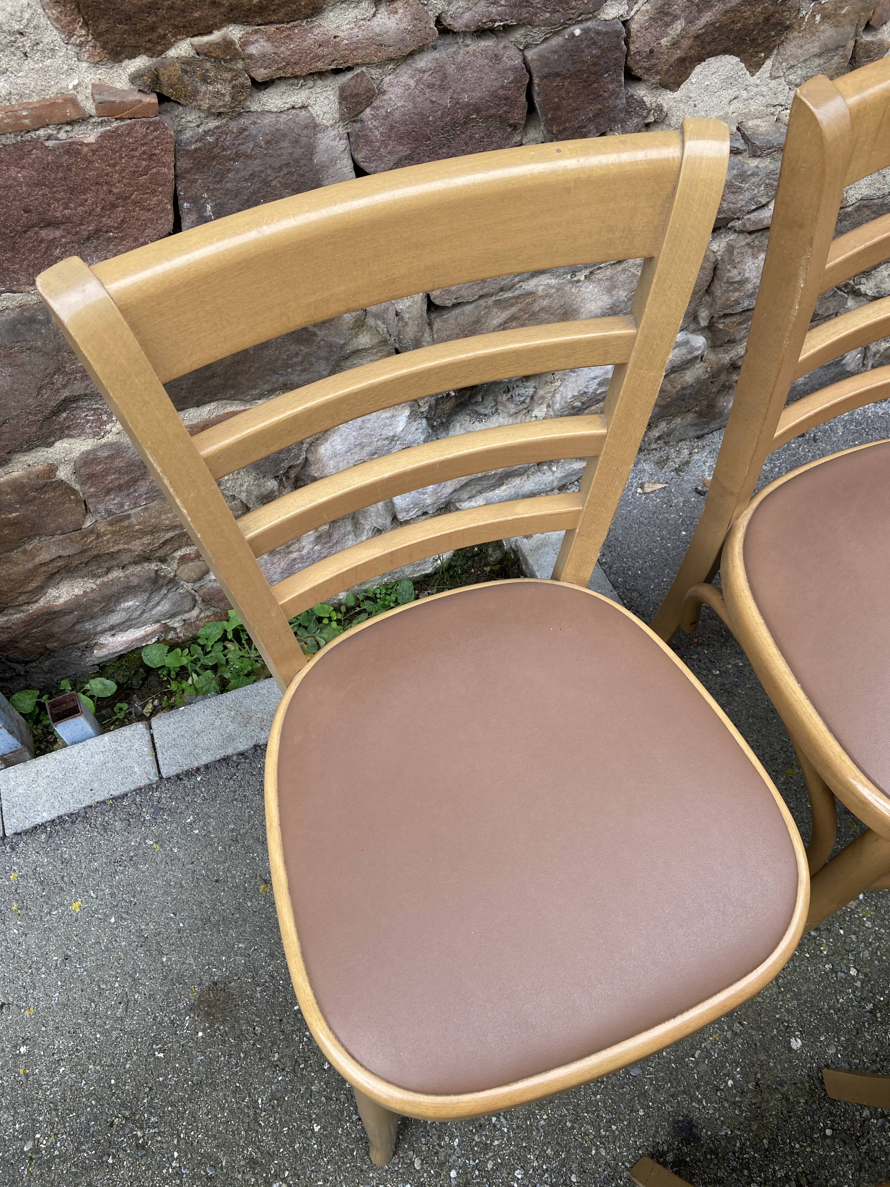 Set of 6 Brasserie bistro chairs bentwood bistro chair shabby chic baumann