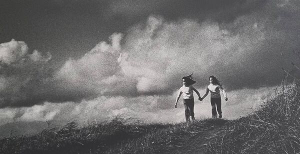 Photo noir et blanc vintage dunes années 70 encadrée 49 x 29 cm cadre doré