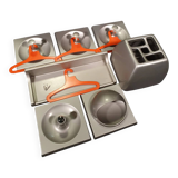 Mid-century space age Quadro set / Jürgen Lange for Schönbuch / Germany, 1960s / set of 12