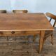 Old farmhouse table early XXth legs spindles solid wood