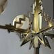1930's brass and nickel Art Deco chandelier