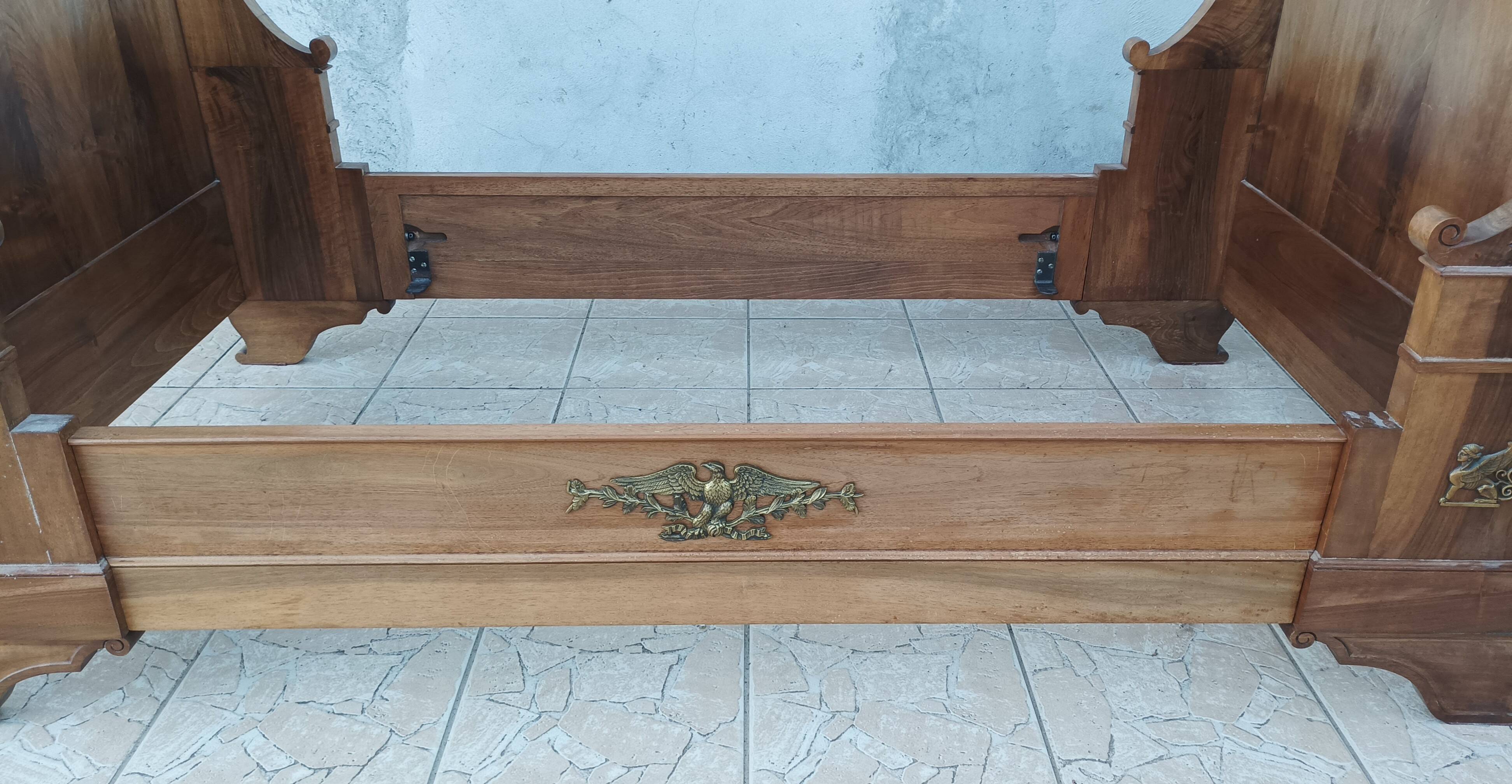 Empire style mahogany bed