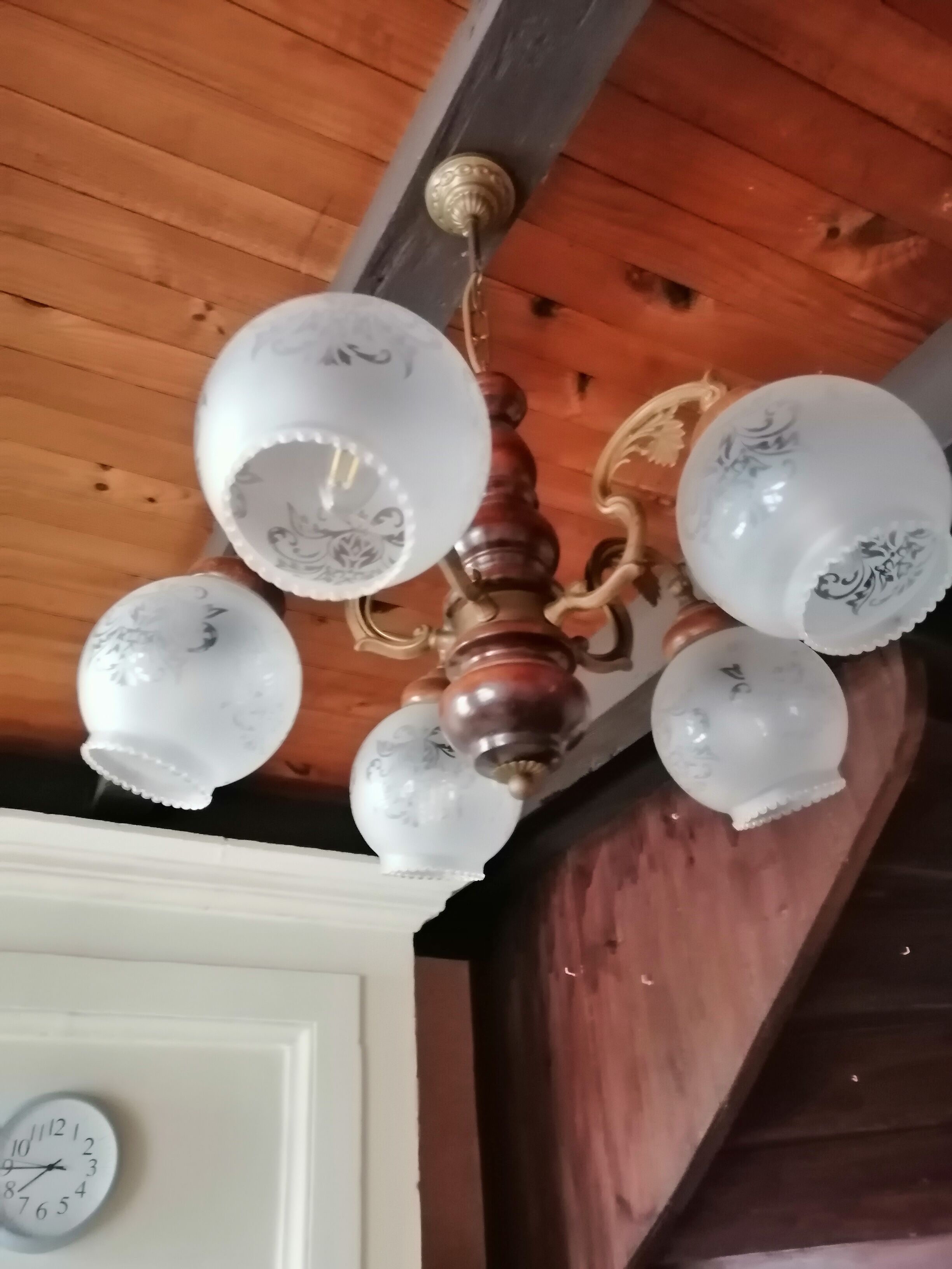 old chandelier 5 branches