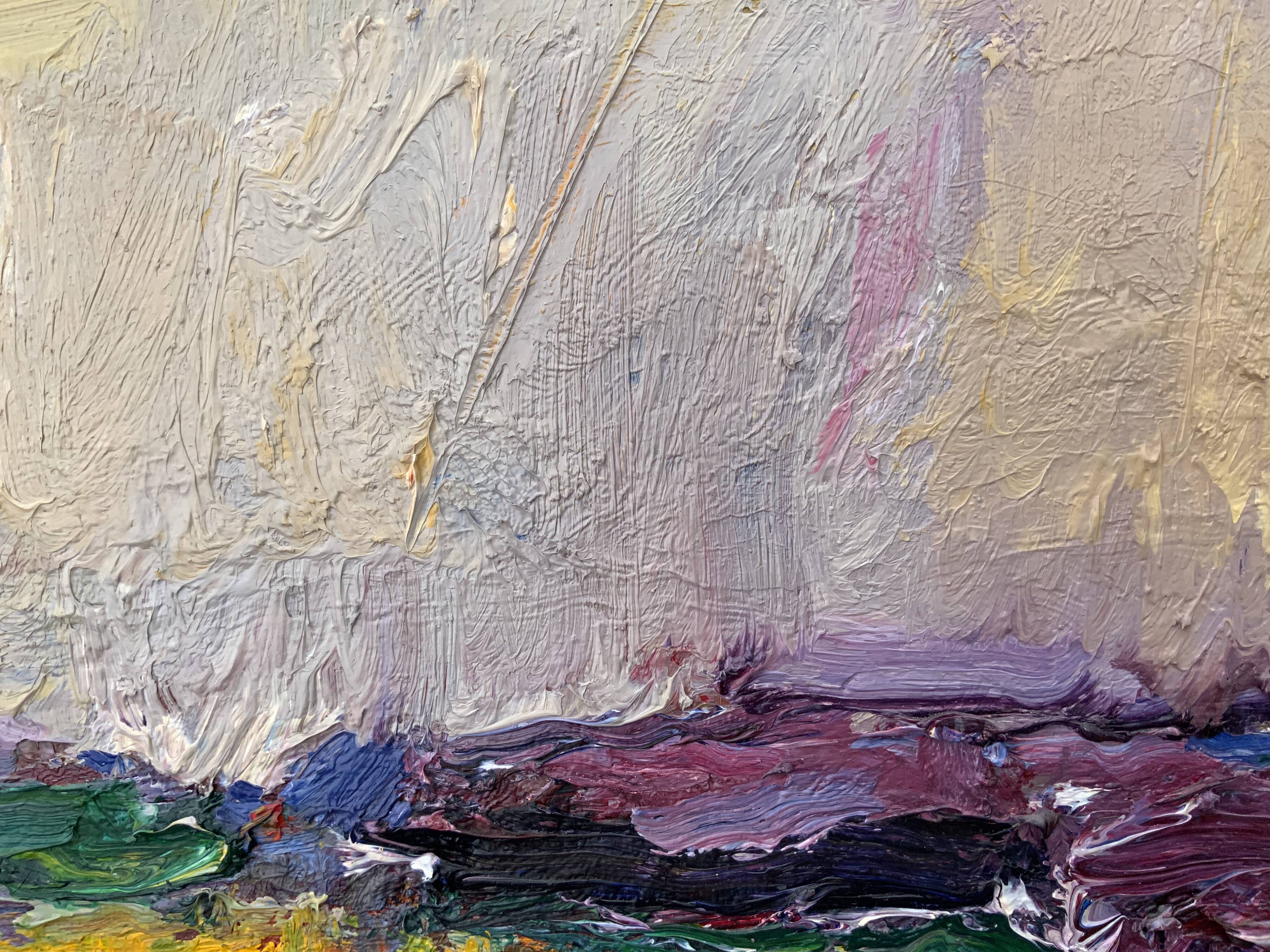 Vintage Original Expressionist Oil On Canvas By A. Eres, 1977