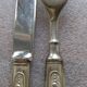 Vintage cutlery set with classic decorative pattern