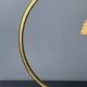 Midcentury pencil reed rattan bamboo and brass table lamp, Italy, 1970s