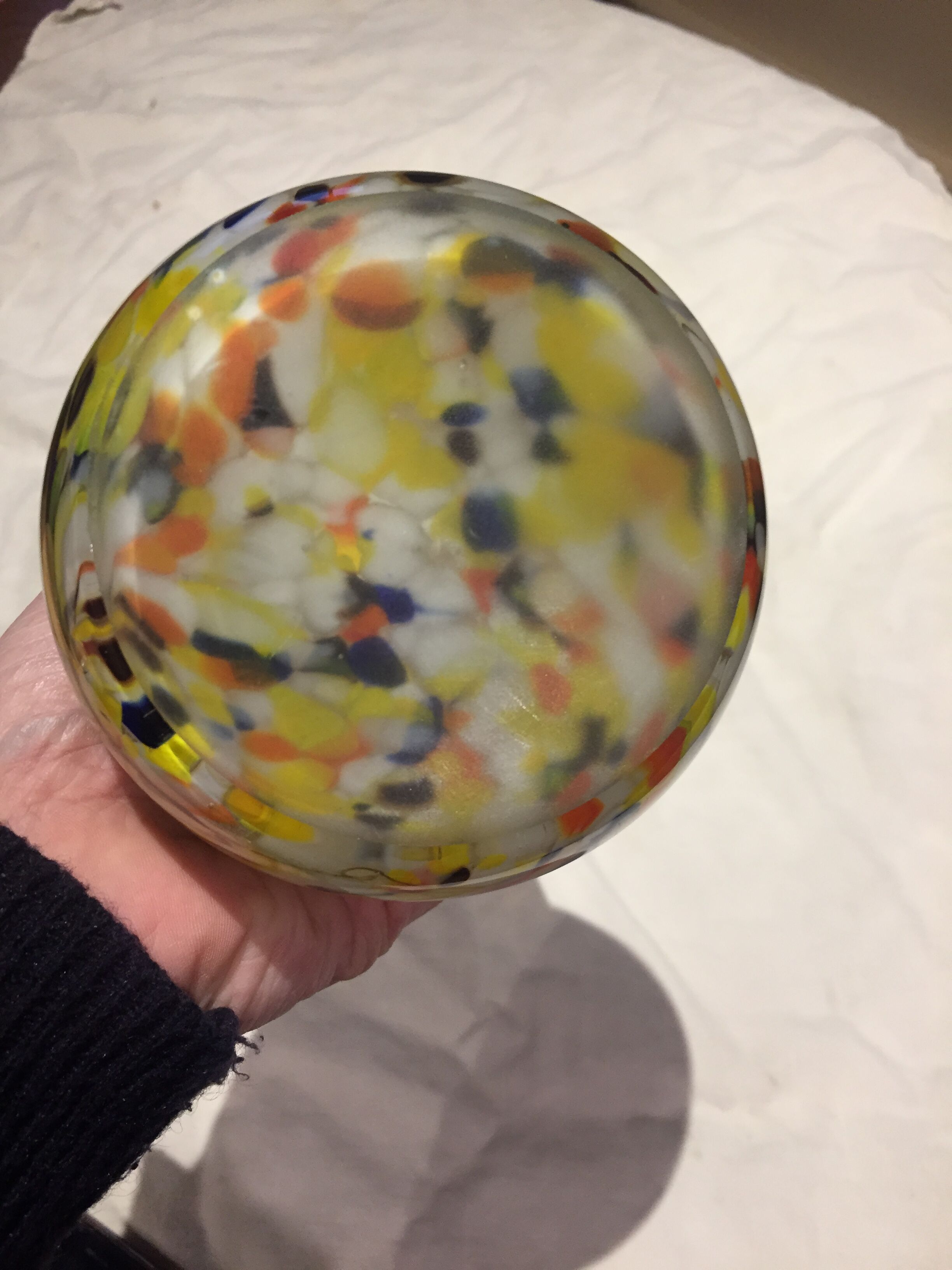 Openwork blown glass vase