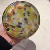 Openwork blown glass vase