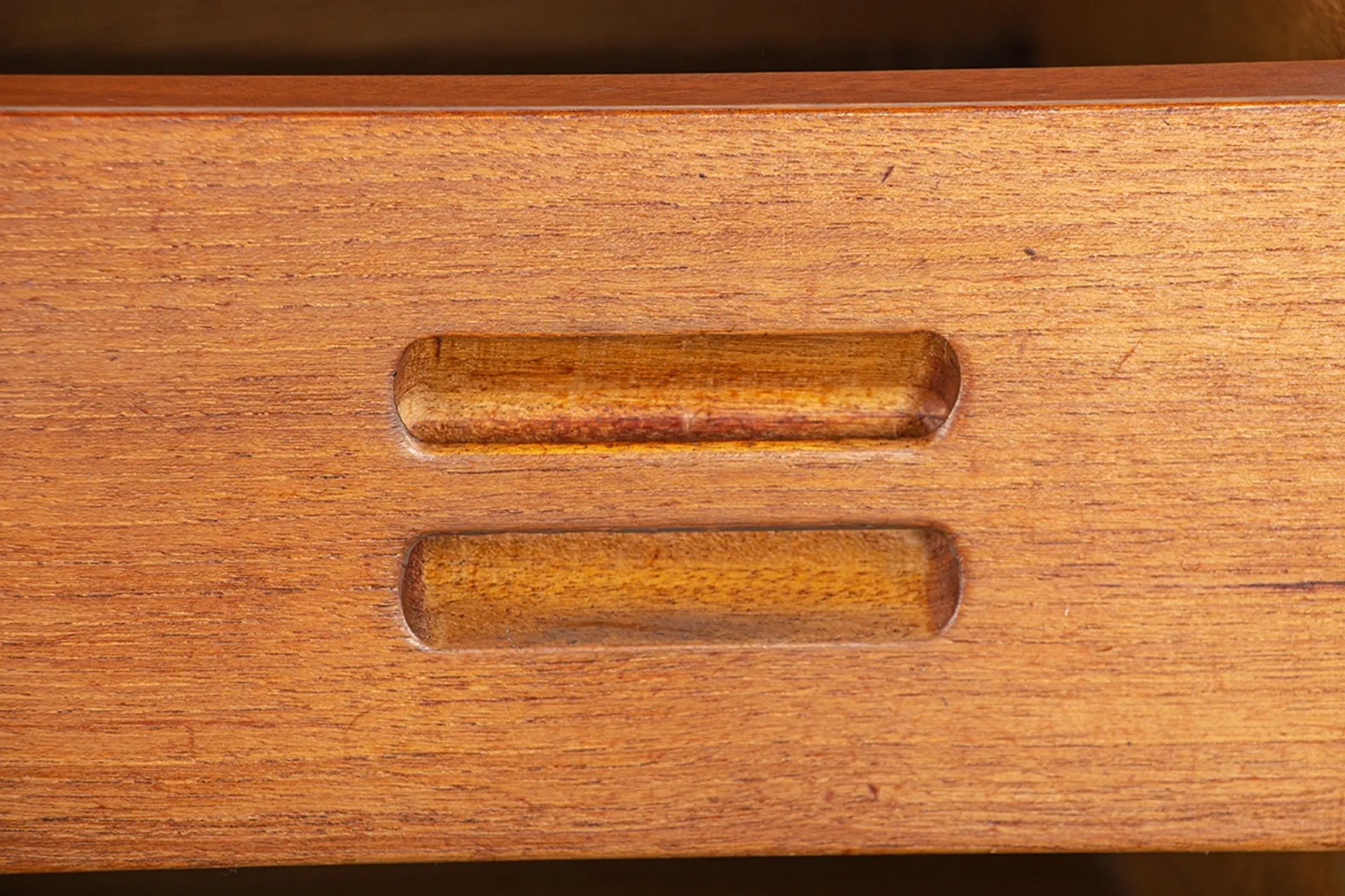 XL Danish sideboard in teak, oak and leatherette, 280 cm, by Nana Ditzel 1960.