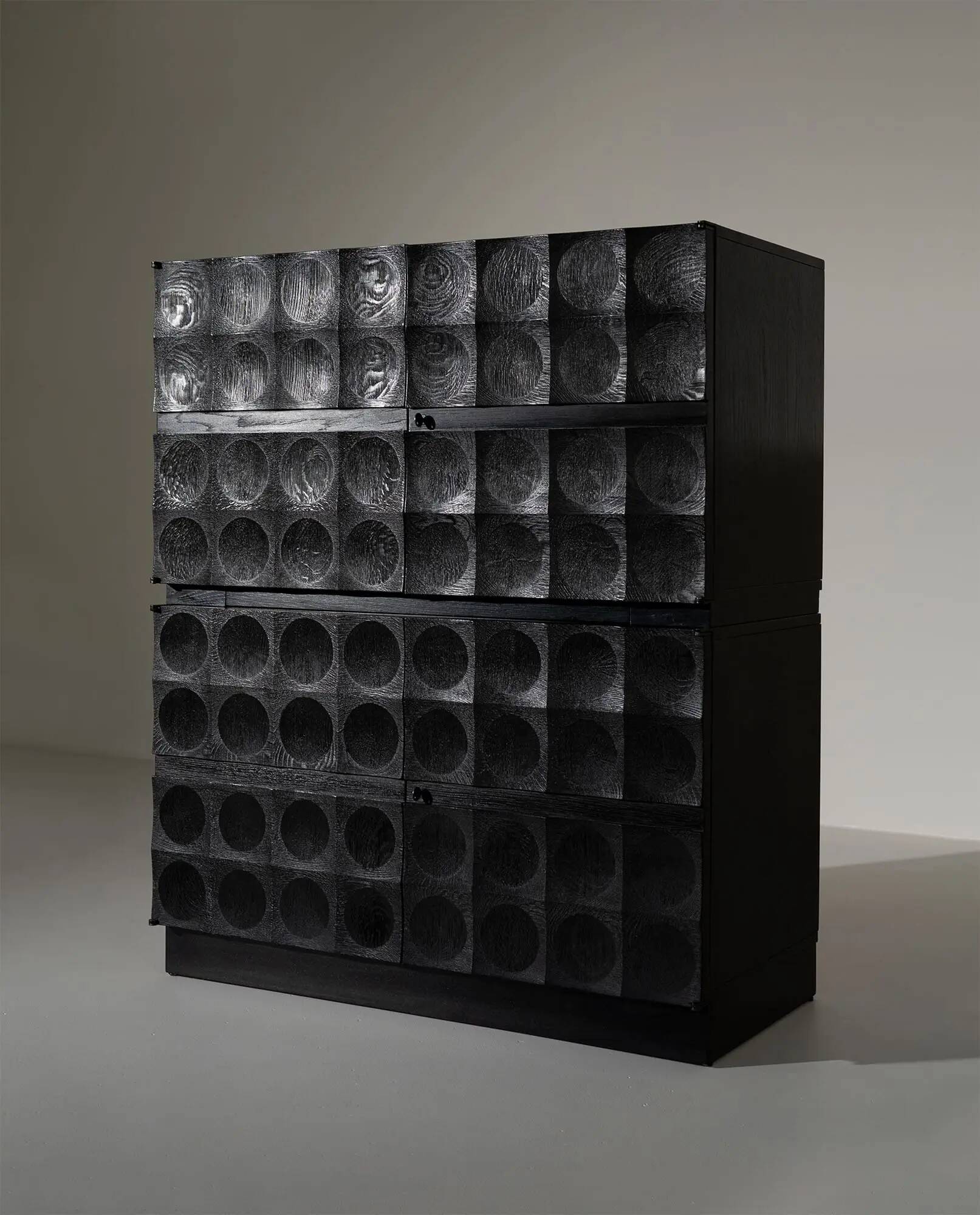 Brutalist Cabinet by J. Batenburg, Belgium 1970s