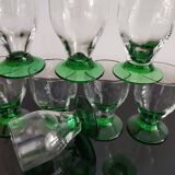 8 verres à pied anciens, années 1930