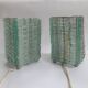 Paire de lampes en lamelles de verre années 80