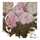 Peony bouquet painting signed and delivered with its certificate