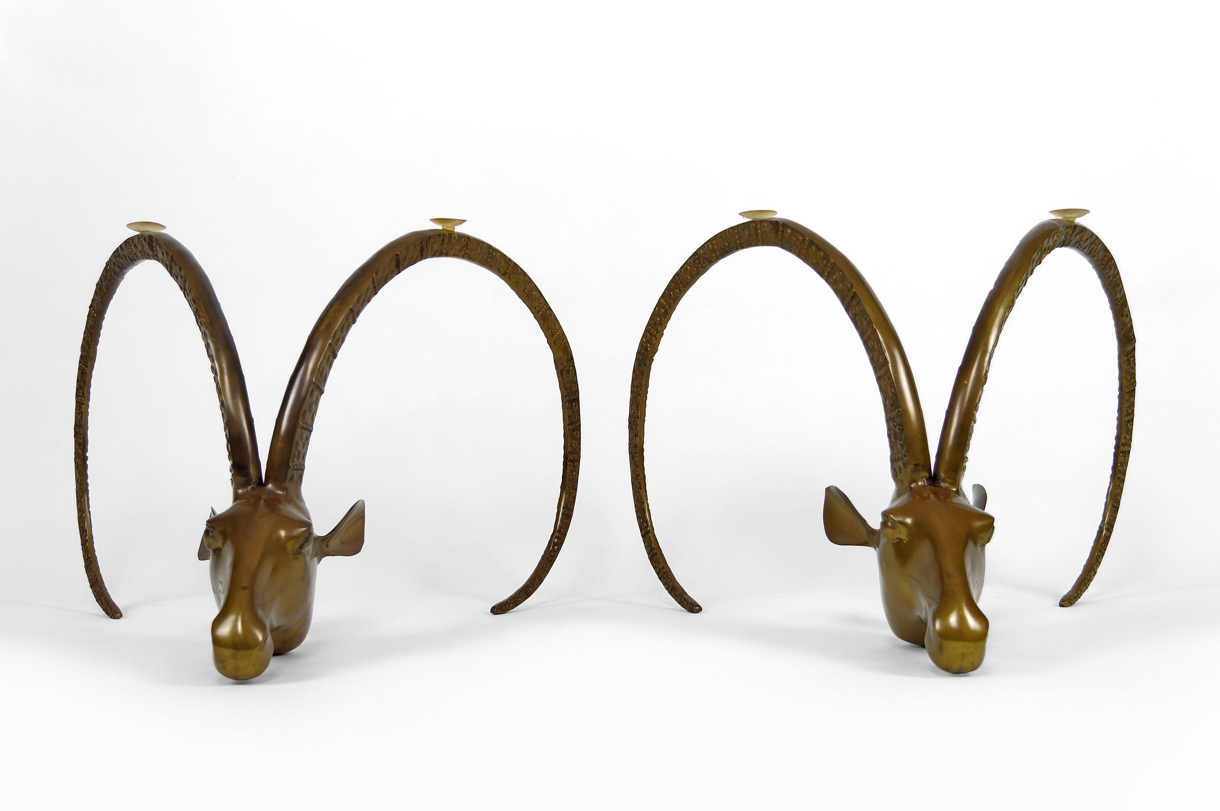 Coffee table with mouflons by Alain Chervet, circa 1970