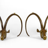 Coffee table with mouflons by Alain Chervet, circa 1970